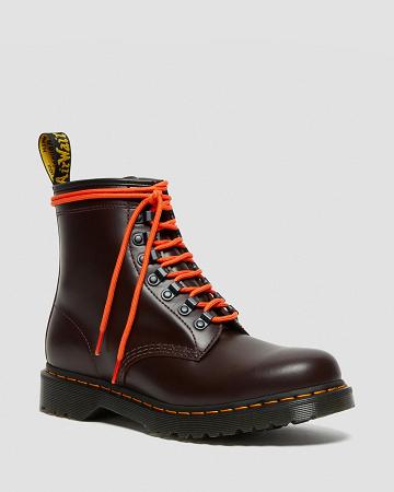 Red Men's Dr Martens 1460 Ben Smooth Leather Lace Up Boots | CA 500UZG